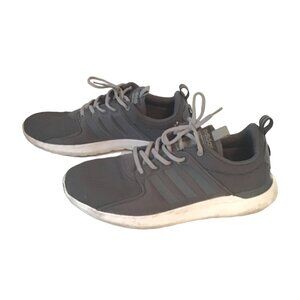 ADIDAS- MENS GREY LOGO LOW TOP SNEAKERS SIZE 10.5